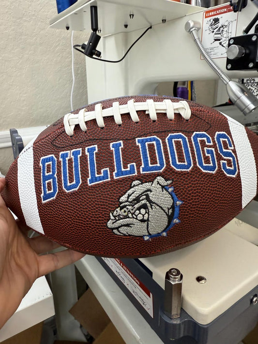 The Personalized Varsity Embroidered Football