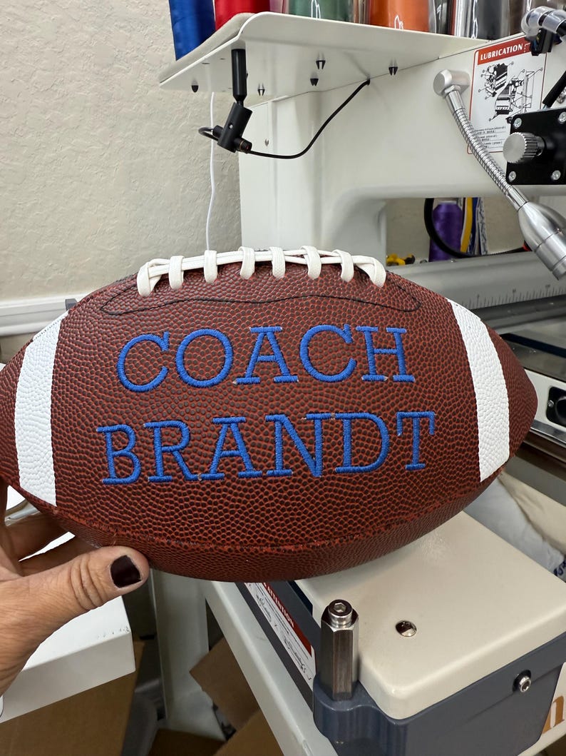 The Personalized Varsity Embroidered Football