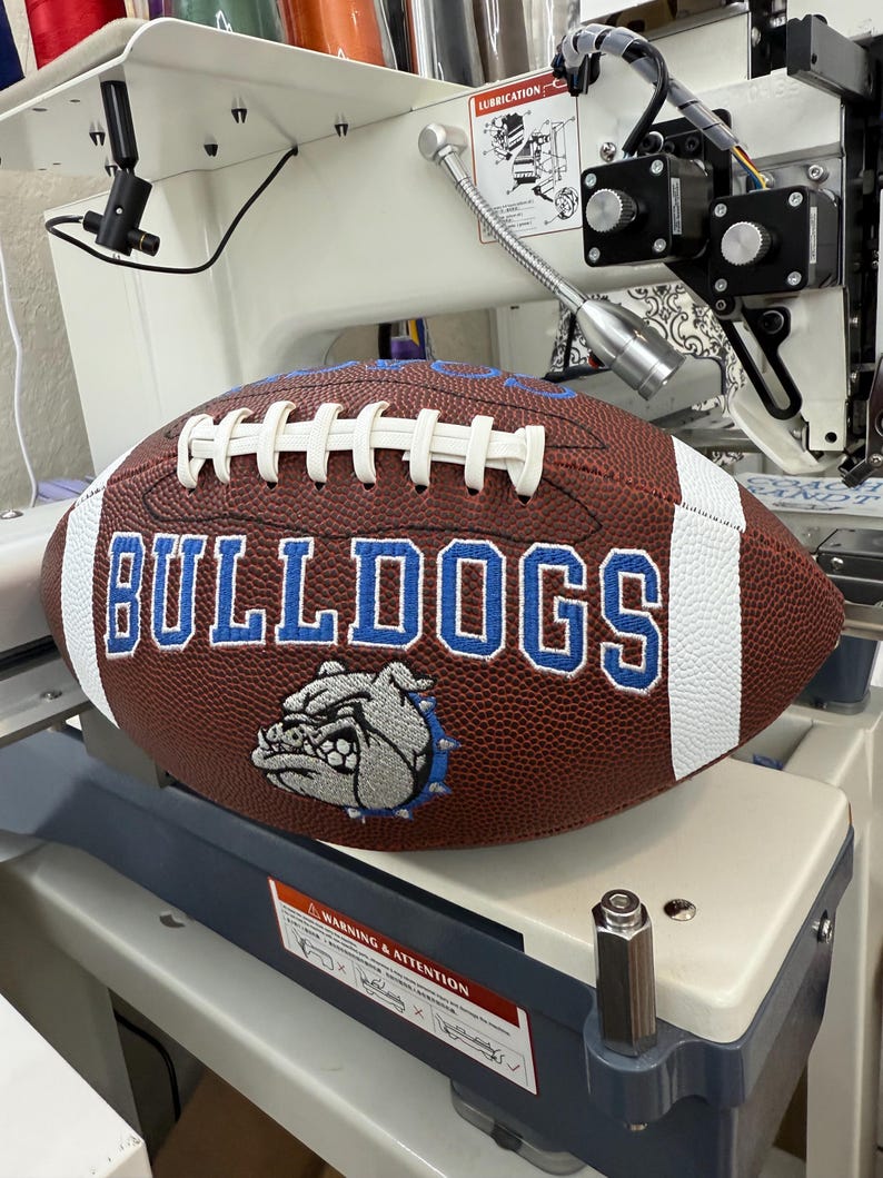 The Personalized Varsity Embroidered Football