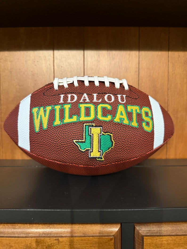 The Personalized Varsity Embroidered Football