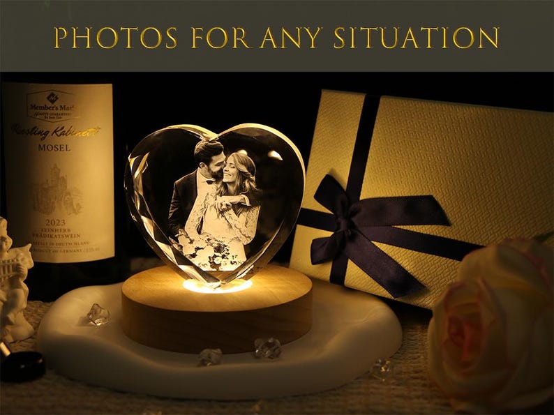 Heartstrings | Personalized 3D Glowing Crystal Keepsake