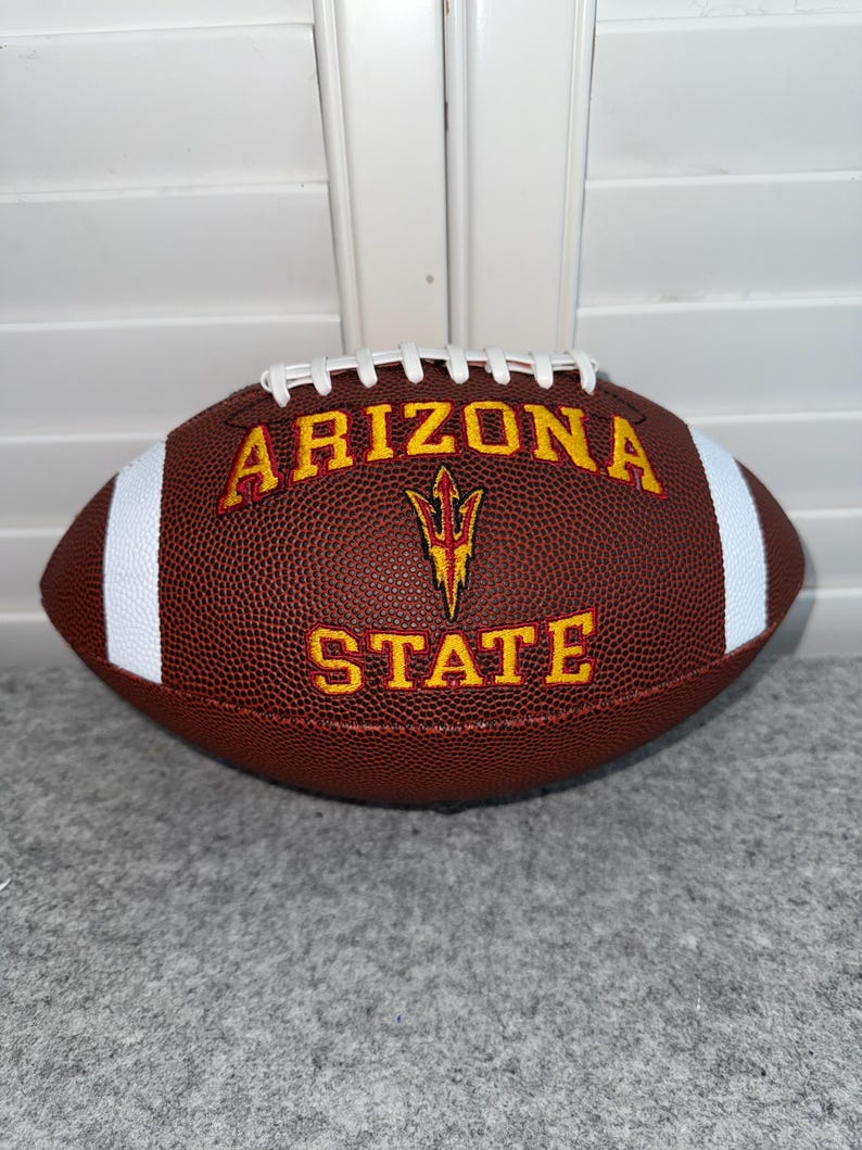 The Personalized Varsity Embroidered Football