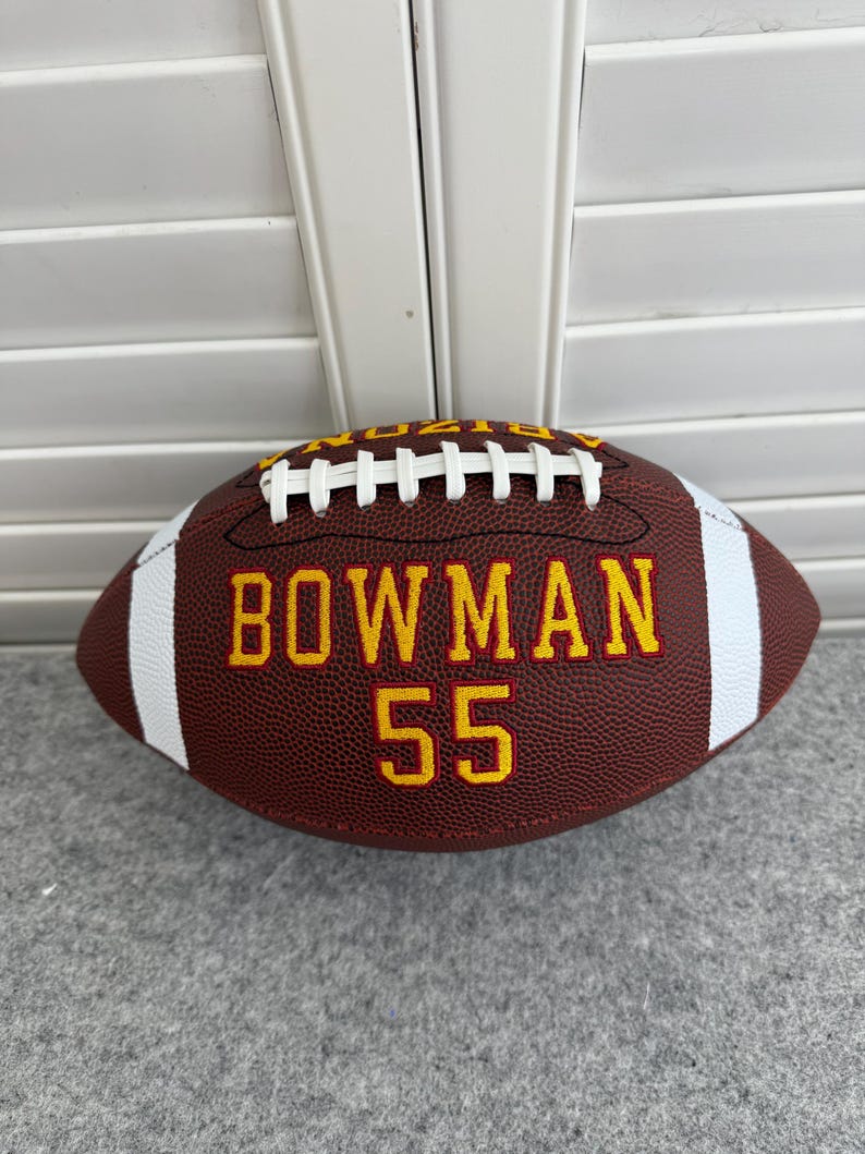 The Personalized Varsity Embroidered Football