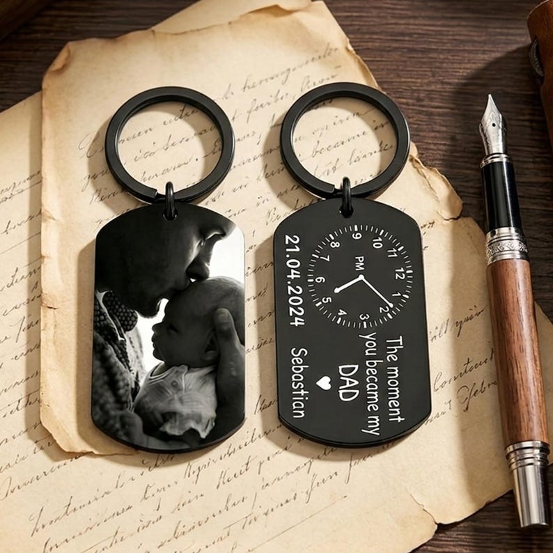 The Birth Moment | Custom Photo Keychain