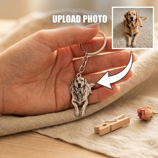 The "Forever With Me" Pet Portrait Keyring
