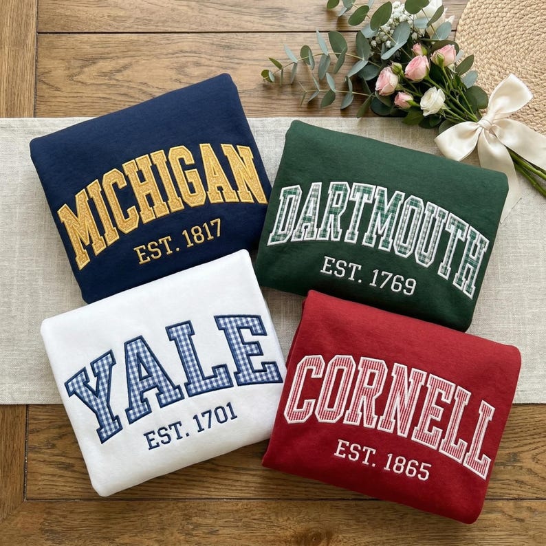 Custom Varsity Letter Embroidered Sweatshirt