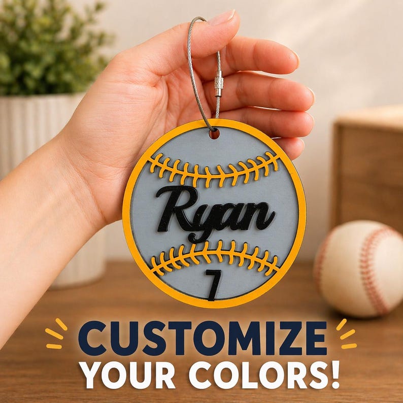 The Home Run | Custom 3D Baseball Team Keychains