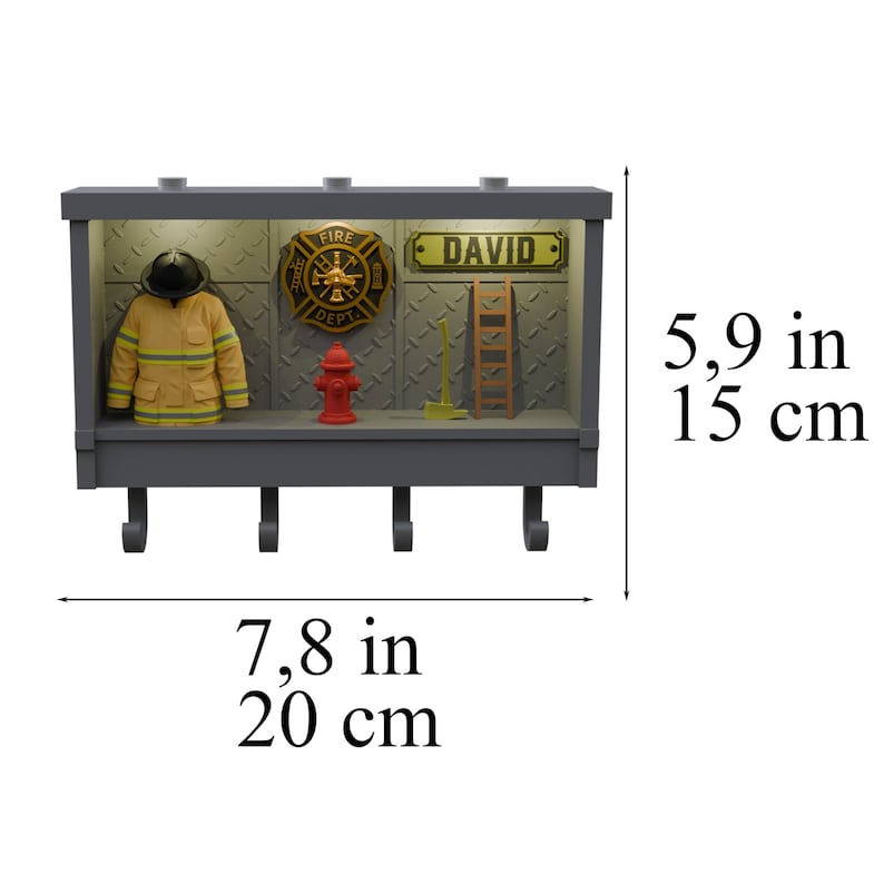 The "First In, Last Out" Personalized Fire Dept Key Hanger