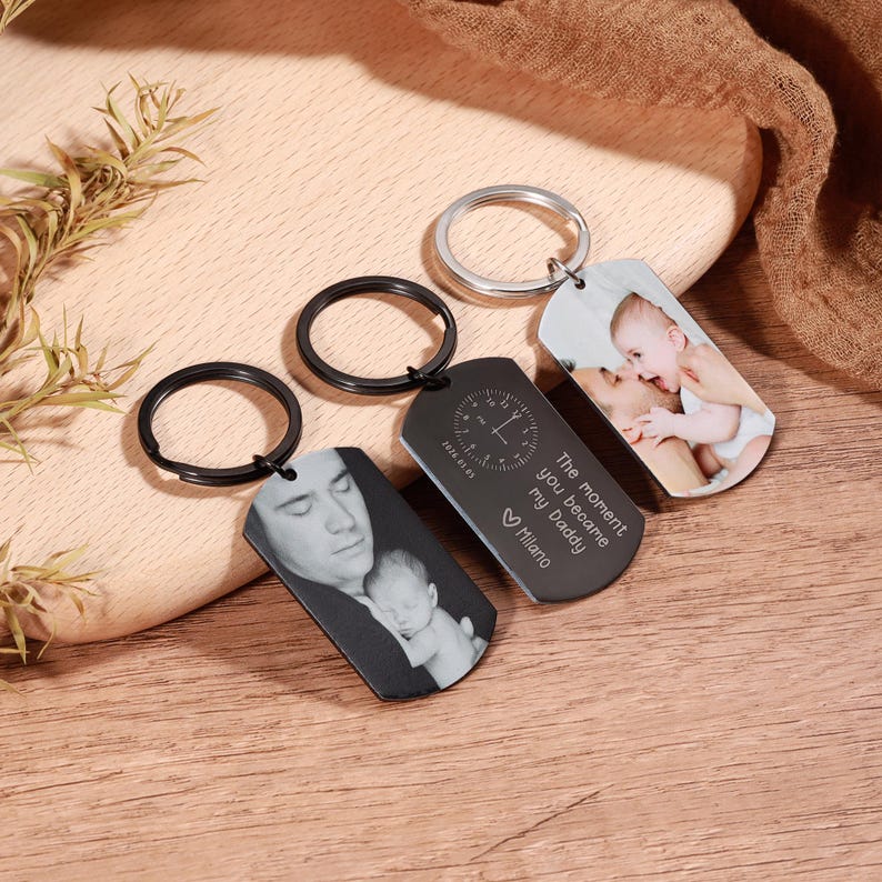 The Birth Moment | Custom Photo Keychain