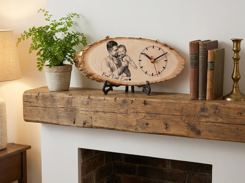 The Timeless Portrait Custom Wood Clock