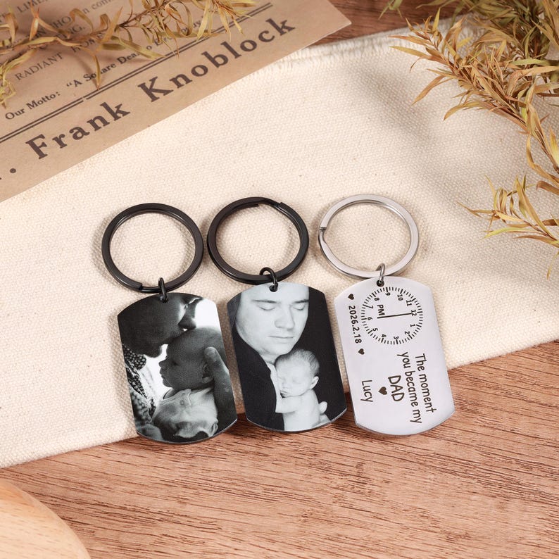The Birth Moment | Custom Photo Keychain