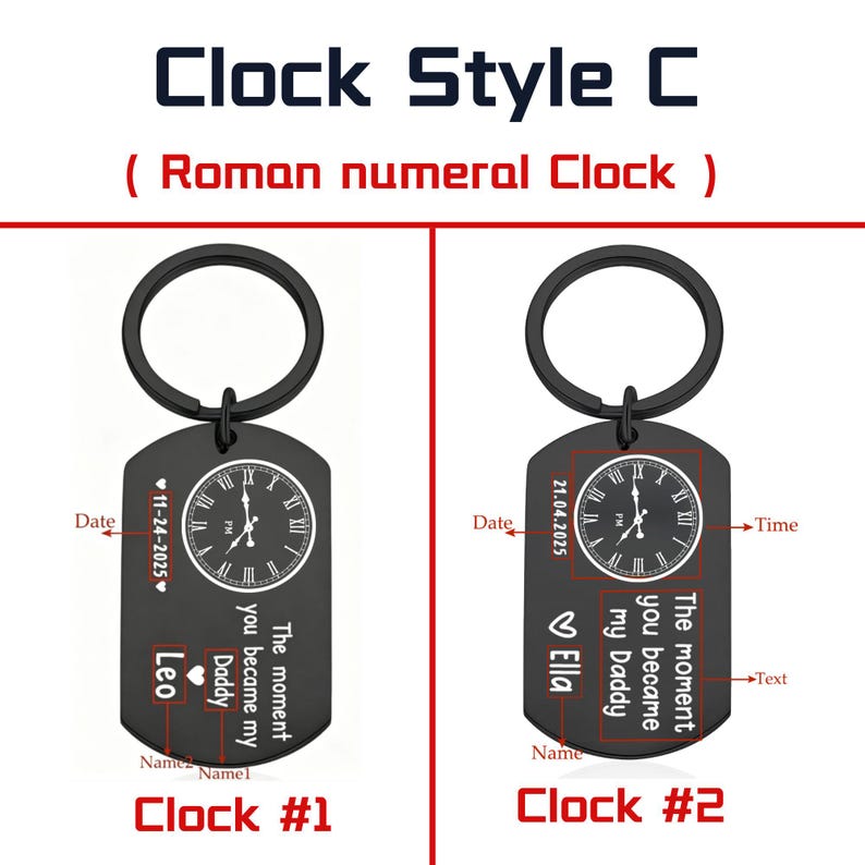The Birth Moment | Custom Photo Keychain