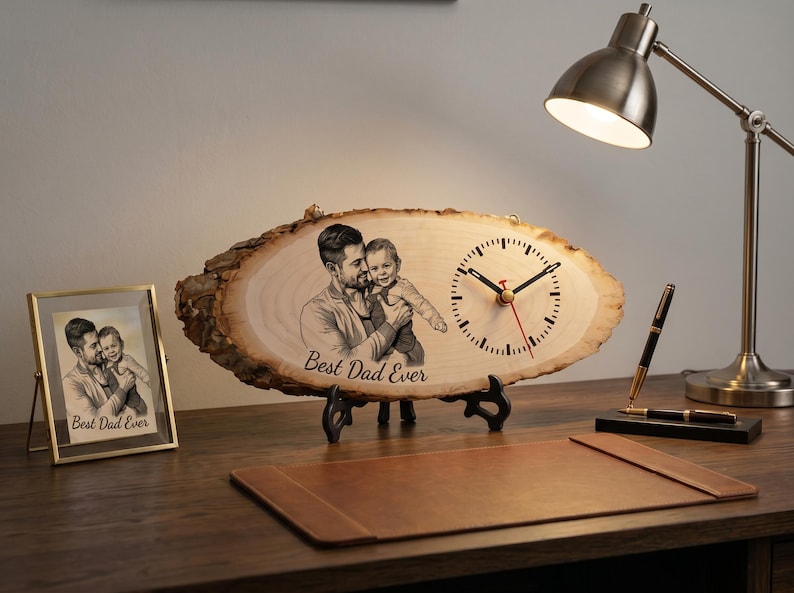The Timeless Portrait Custom Wood Clock