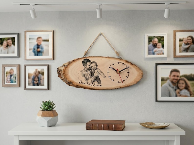 The Timeless Portrait Custom Wood Clock