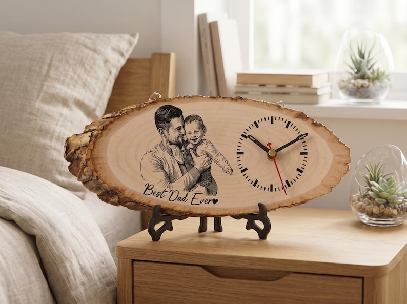 The Timeless Portrait Custom Wood Clock