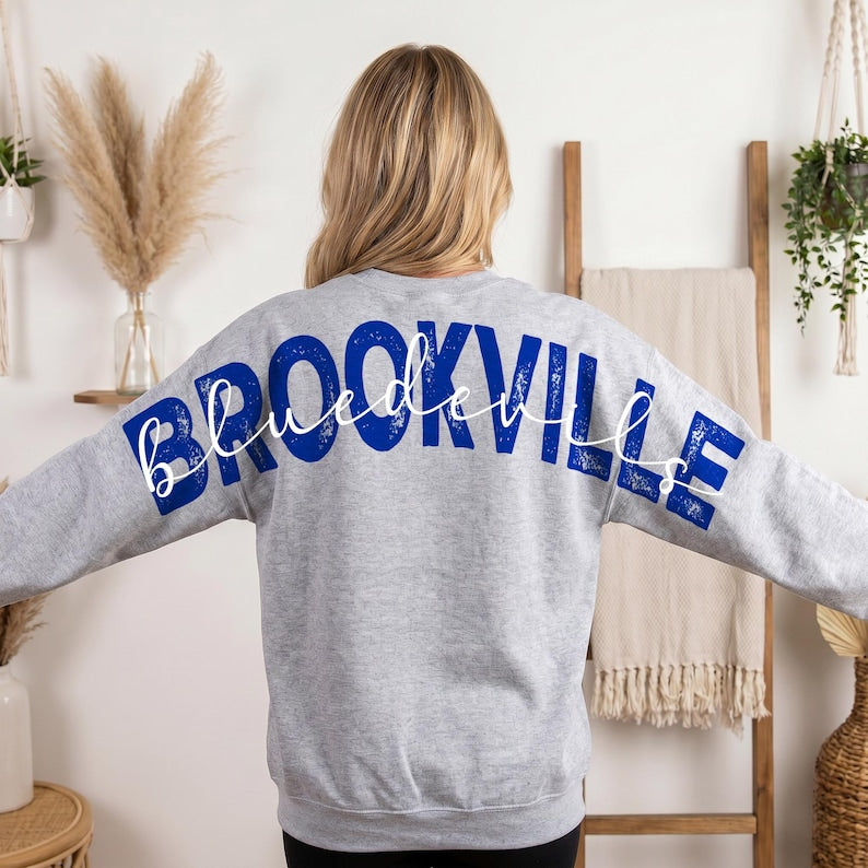 The Custom Varsity Back-Print Crewneck