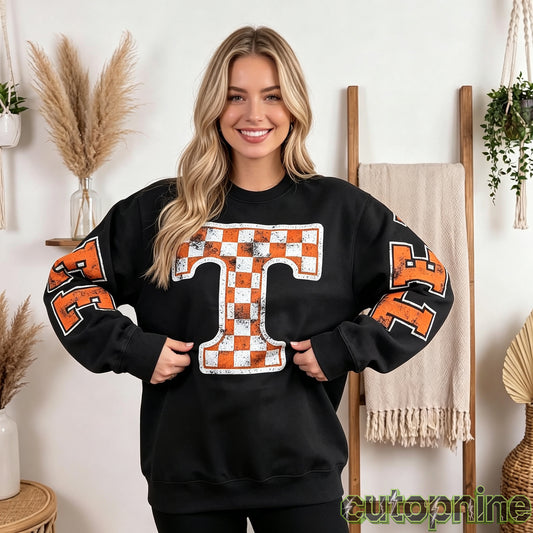 Custom Tennessee Vintage Letter Print Sweatshirt