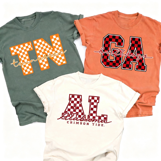 Custom Personalized College Football Team Name T-Shirt