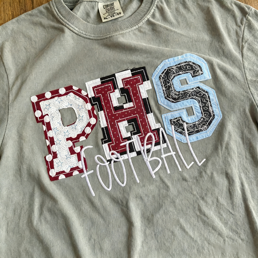 Double Raggy School Spirit tees- new mascot font