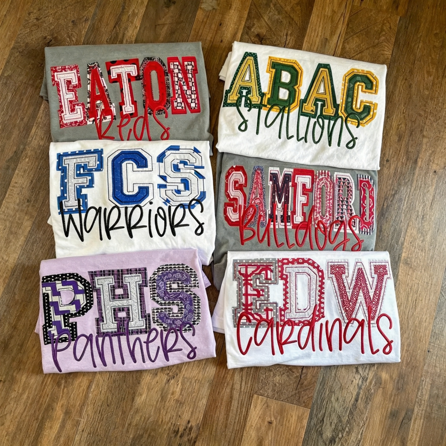 Double Raggy School Spirit tees- new mascot font